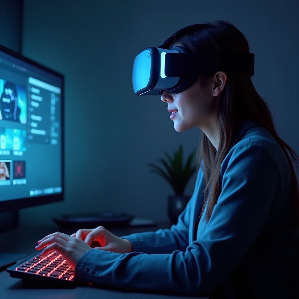 quest 3 desktop virtual mostrar teclado