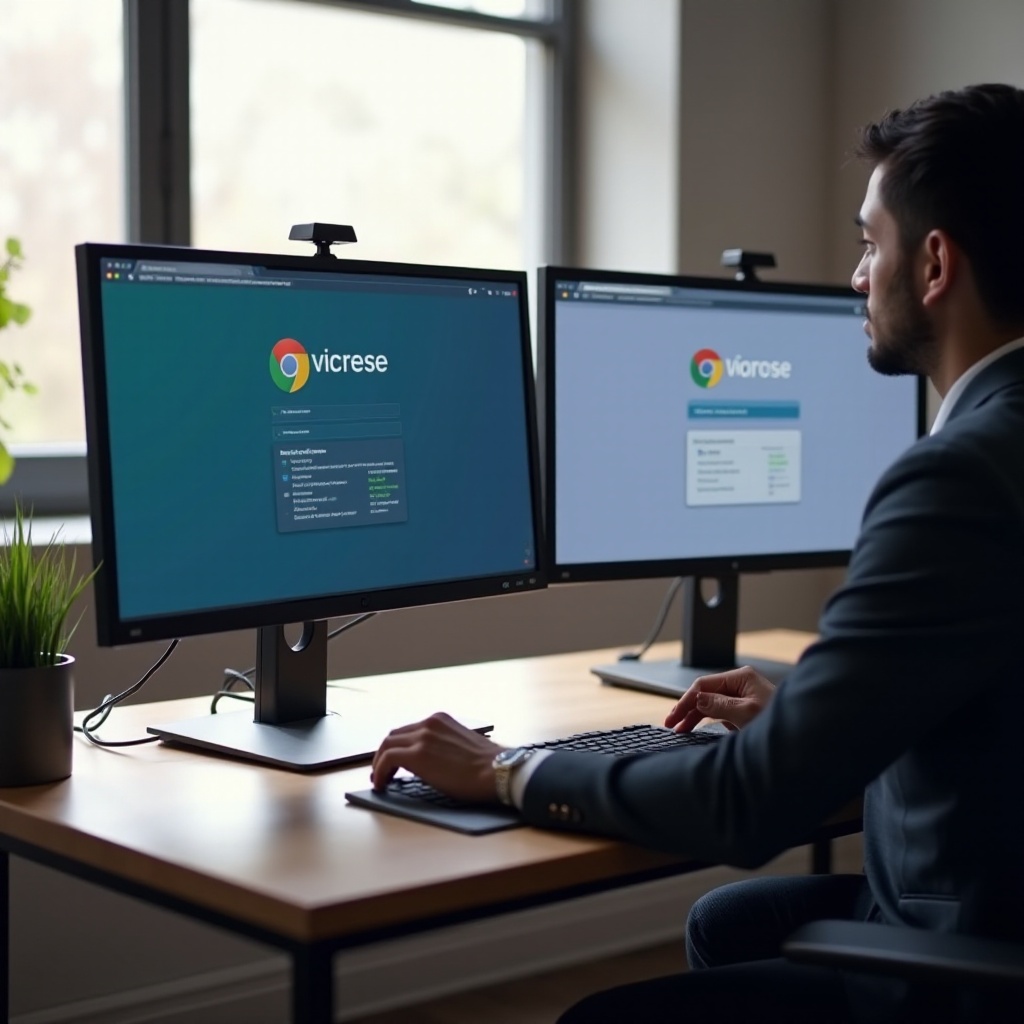 como fazer o Chrome Remote Desktop permitir dois monitores