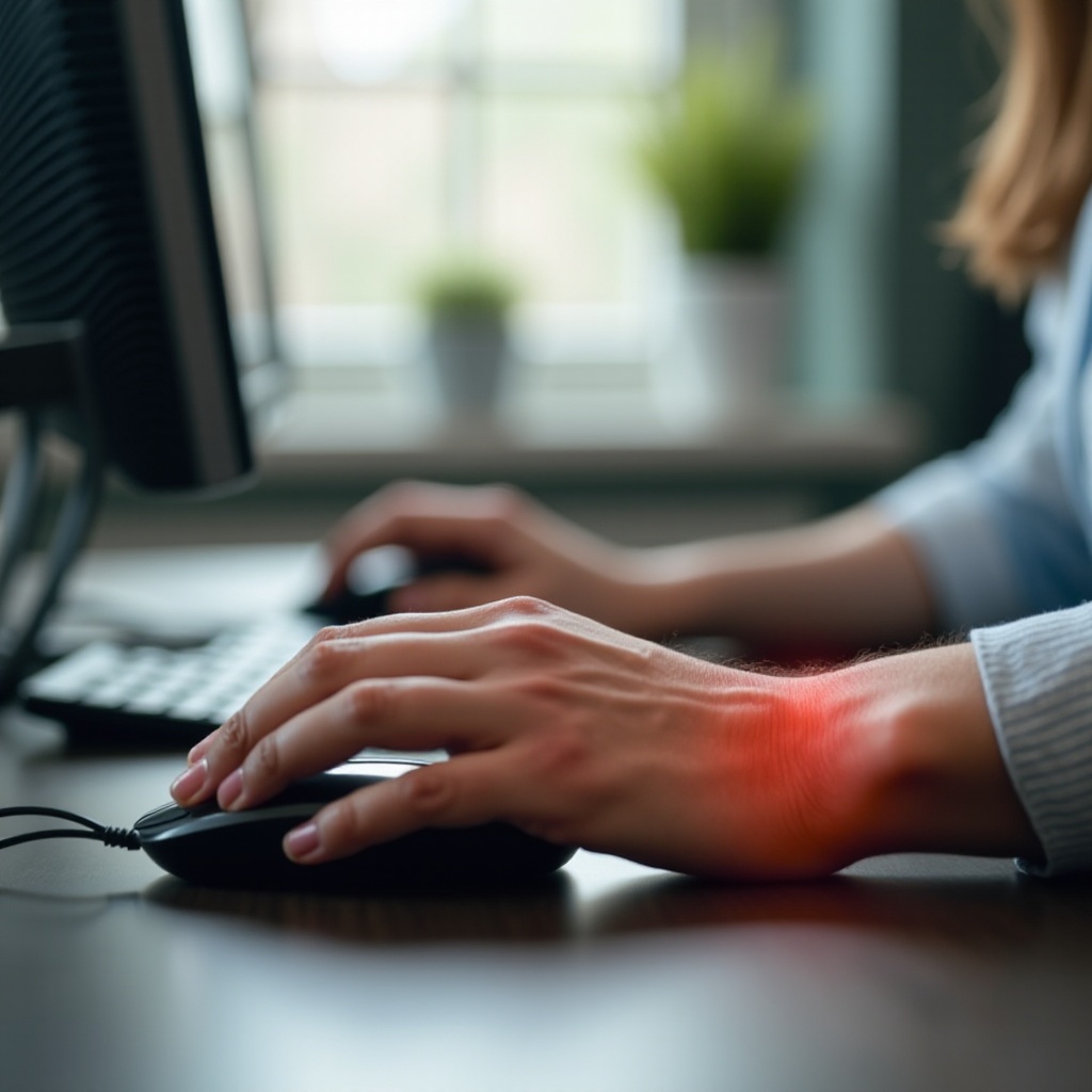 ข้อมือเจ็บจากการใช้เมาส์