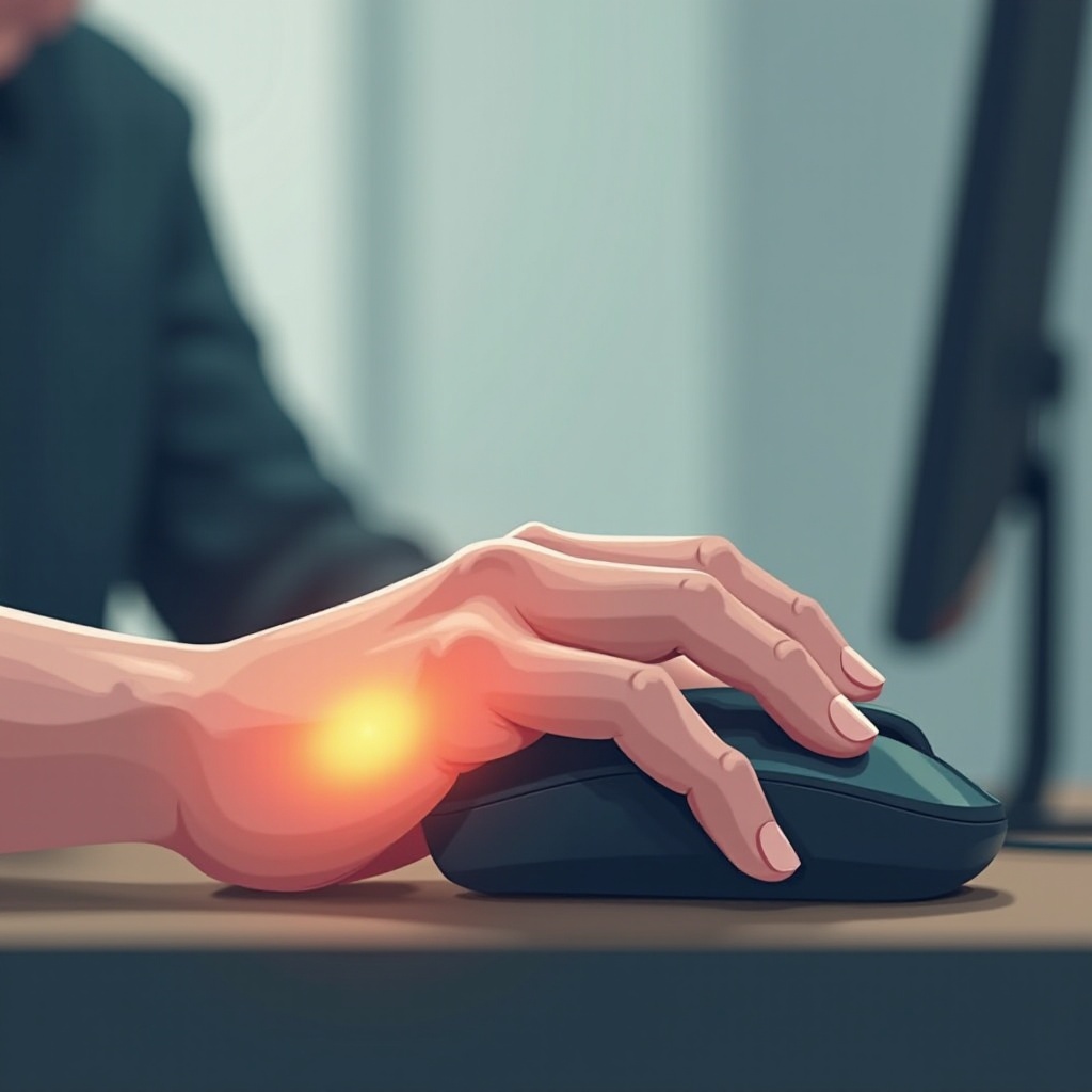 Handgelenk tut weh vom Mausgebrauch