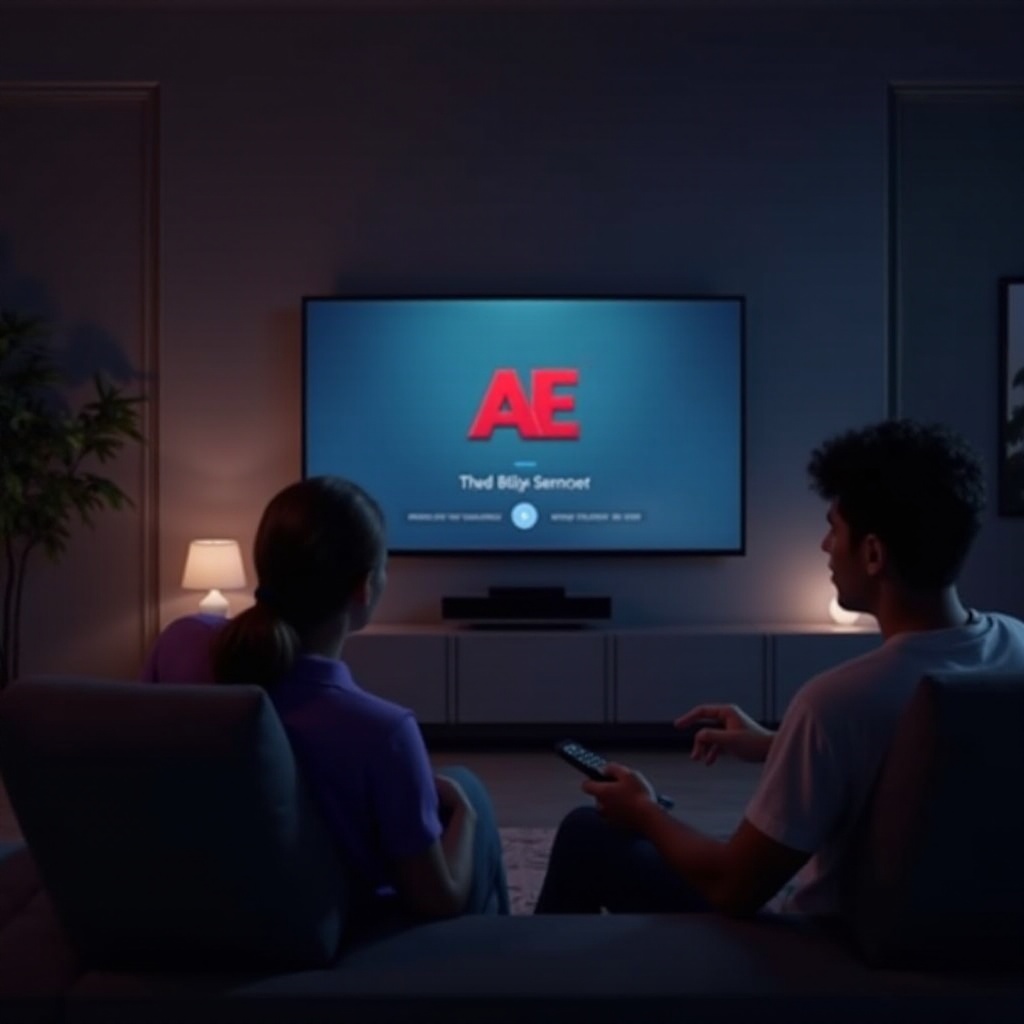 como posso assistir A&E na minha smart TV